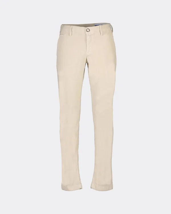 Bobby Slim Fit Pantalone Offwhite