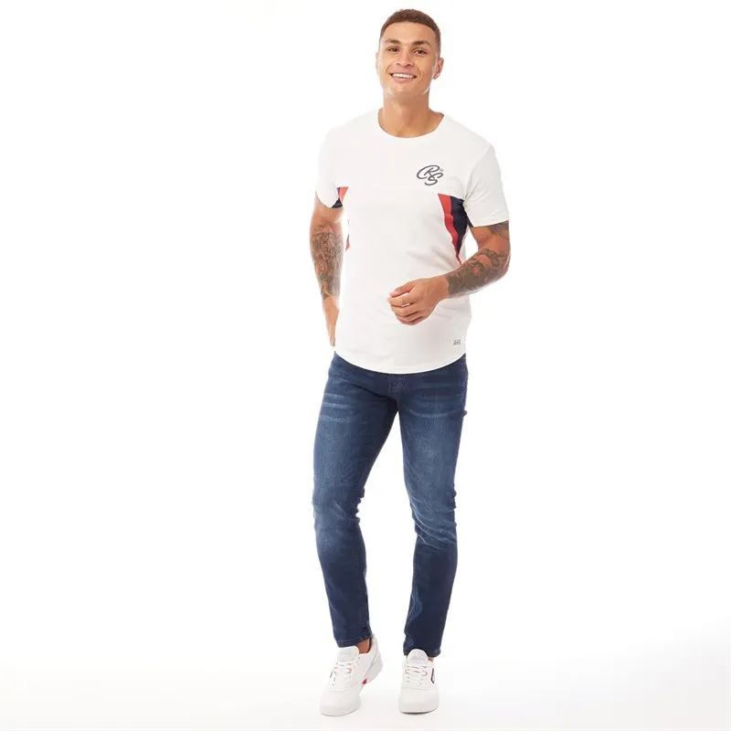 Crosshatch Heren Slim Fit Jeans Donker Wassen