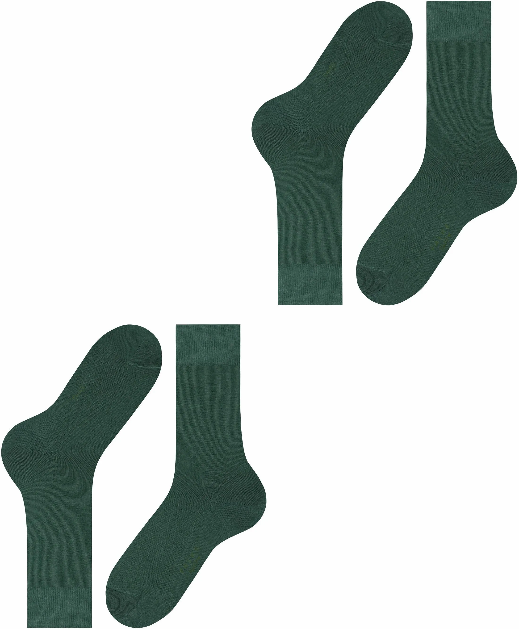 FALKE  Happy Sokken 2-Pack Donkergroen