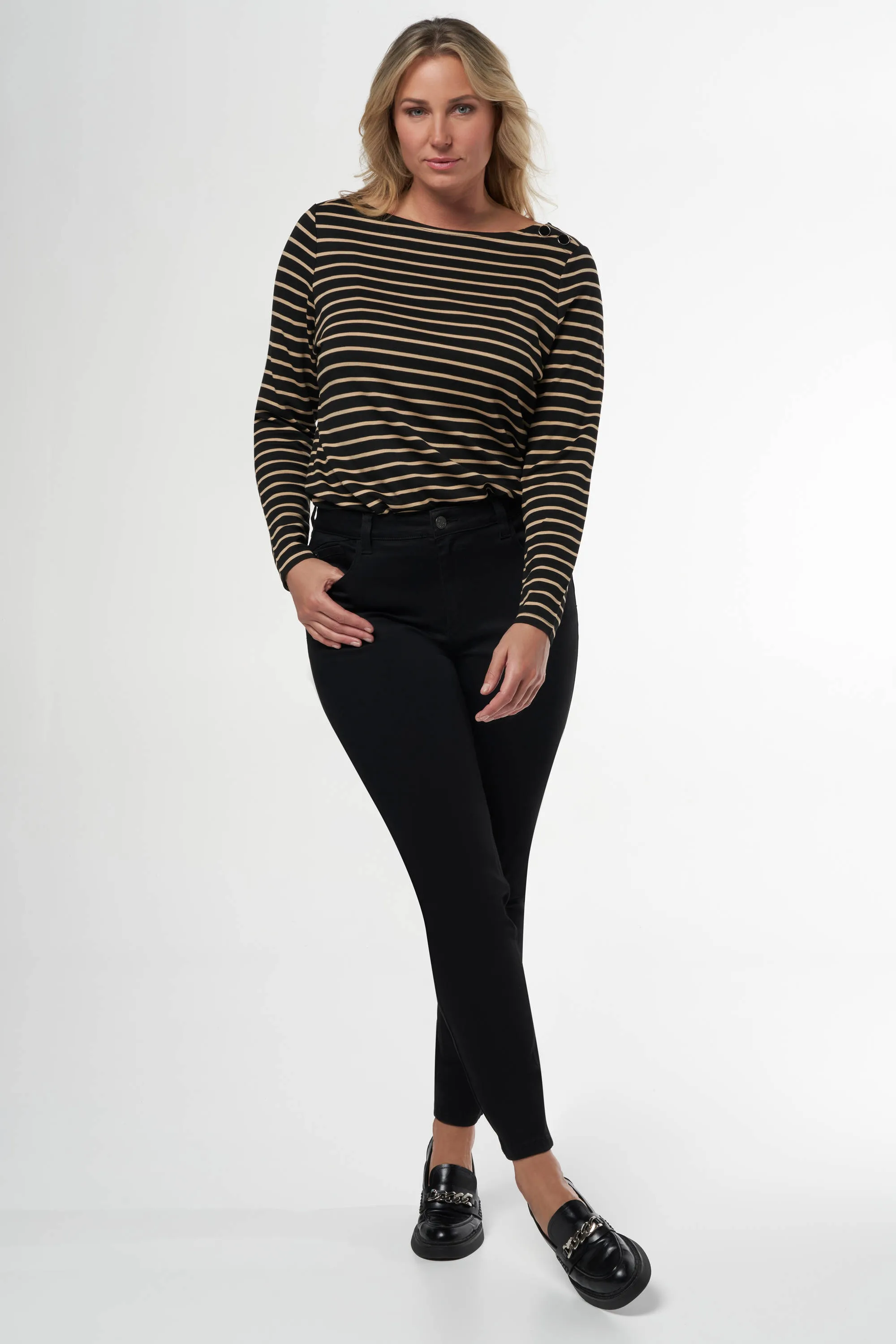 MS Mode slim fit jeans zwart  