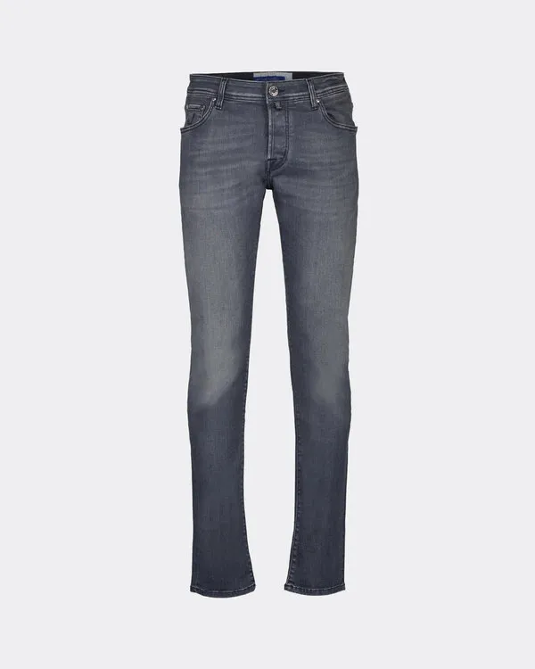 Nick Slim Trousers Denim Jeans Grijs