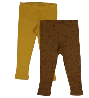 Pippi Leggings - 2-pack - Klatergoud