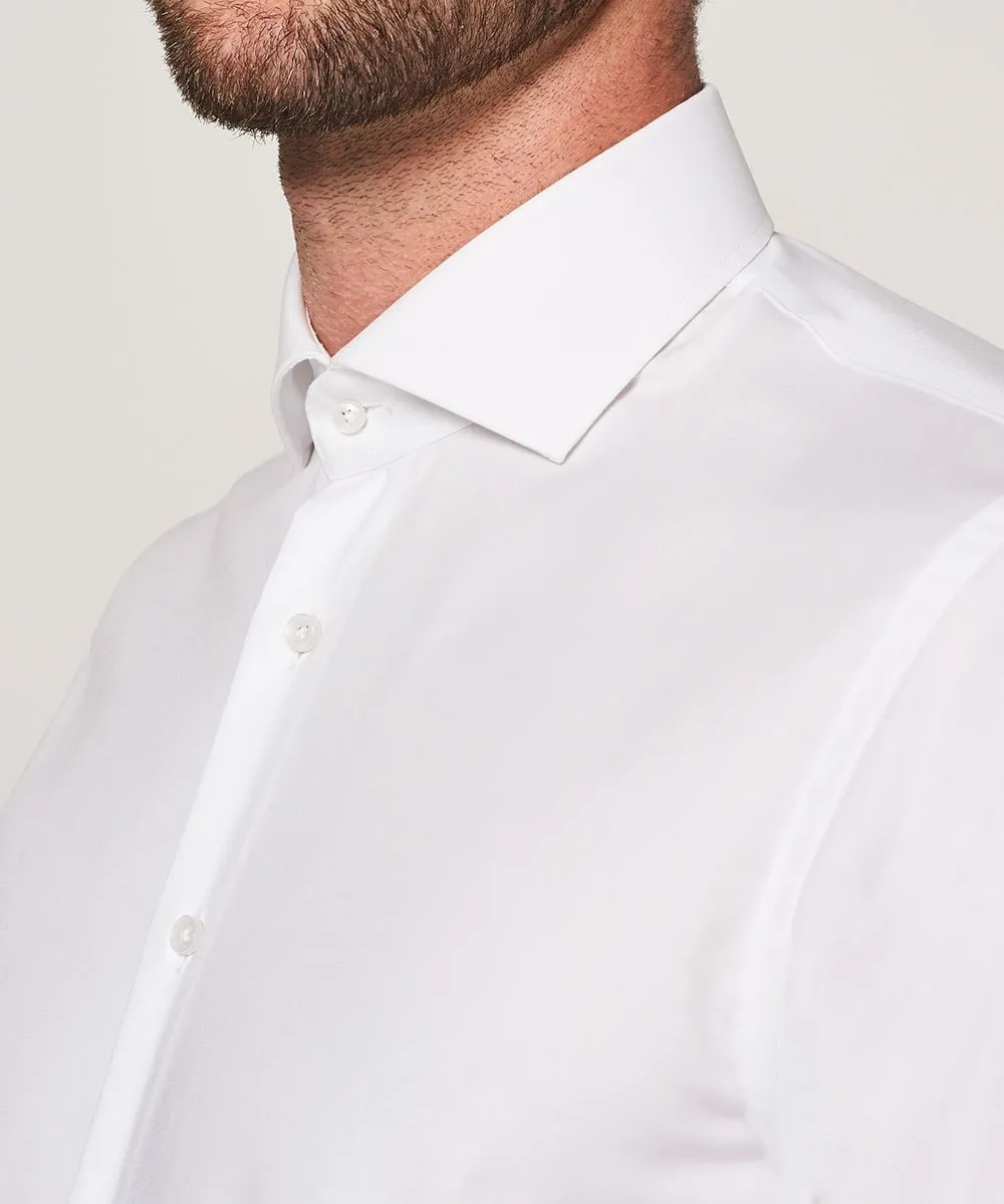 Profuomo Strijkvrij Overhemd Slim Fit Wit (PP0H0A001)N