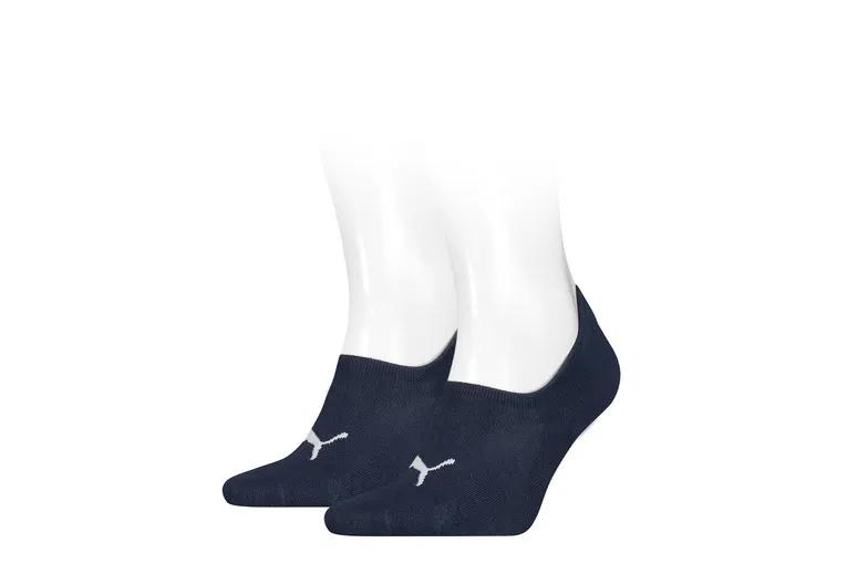 Puma 2-pack footie sokken blauw