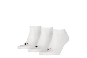 Puma 3-pack sneaker plain sokken wit