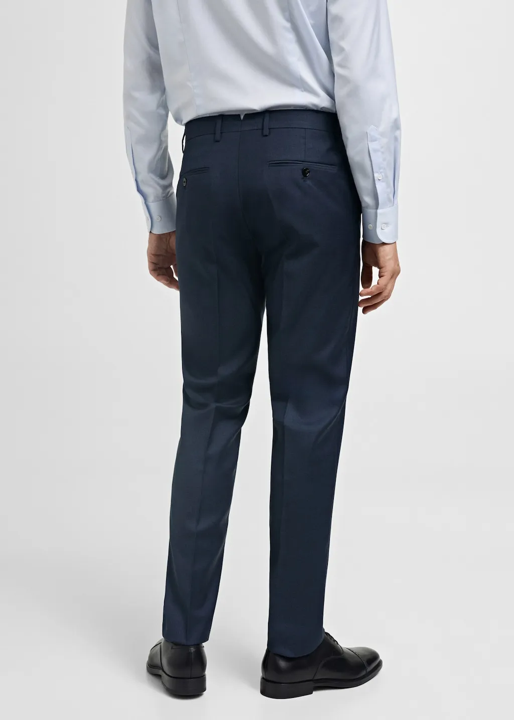 Slim-fit pantalon 100% scheerwol
