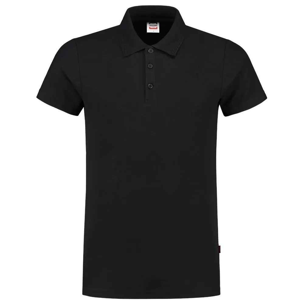 TRICORP POLO T-SHIRT SLIM-FIT ZWART MAAT:S