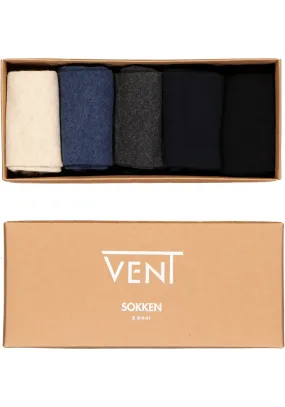 VENT herensokken katoen (5-pack), gemengd